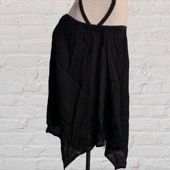 ❌DONATED❌Black Strapless Flowing Oversized Detailed Top - Picture 4 of 11